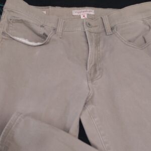 Lucky Brand Tan Slim Straight Jeans Smooth Denim